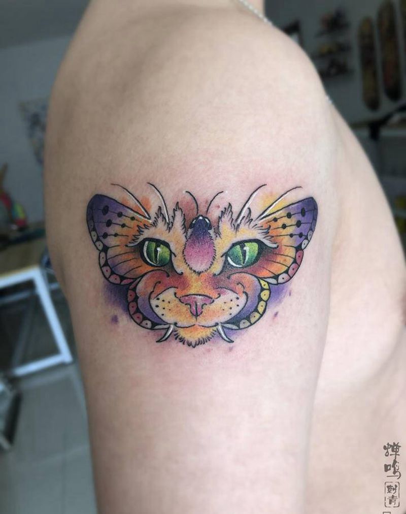 泼个小墨纹身图片_手臂New School纹身图案