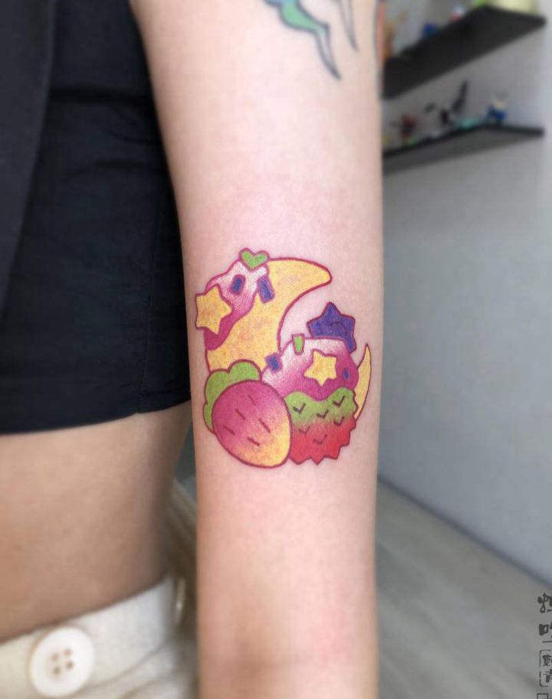 小清新纹身图片_手臂New School纹身图案