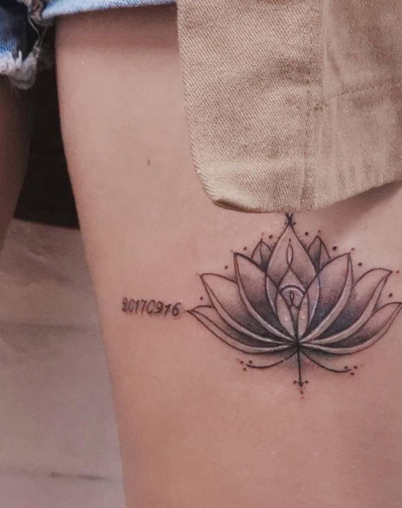 小清新纹身图片_腿部老传统纹身图案