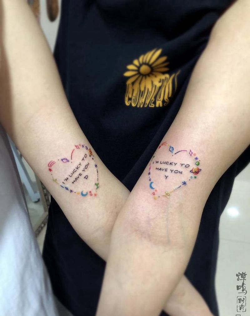 闺蜜纹身纹身图片_手臂Old School纹身图案