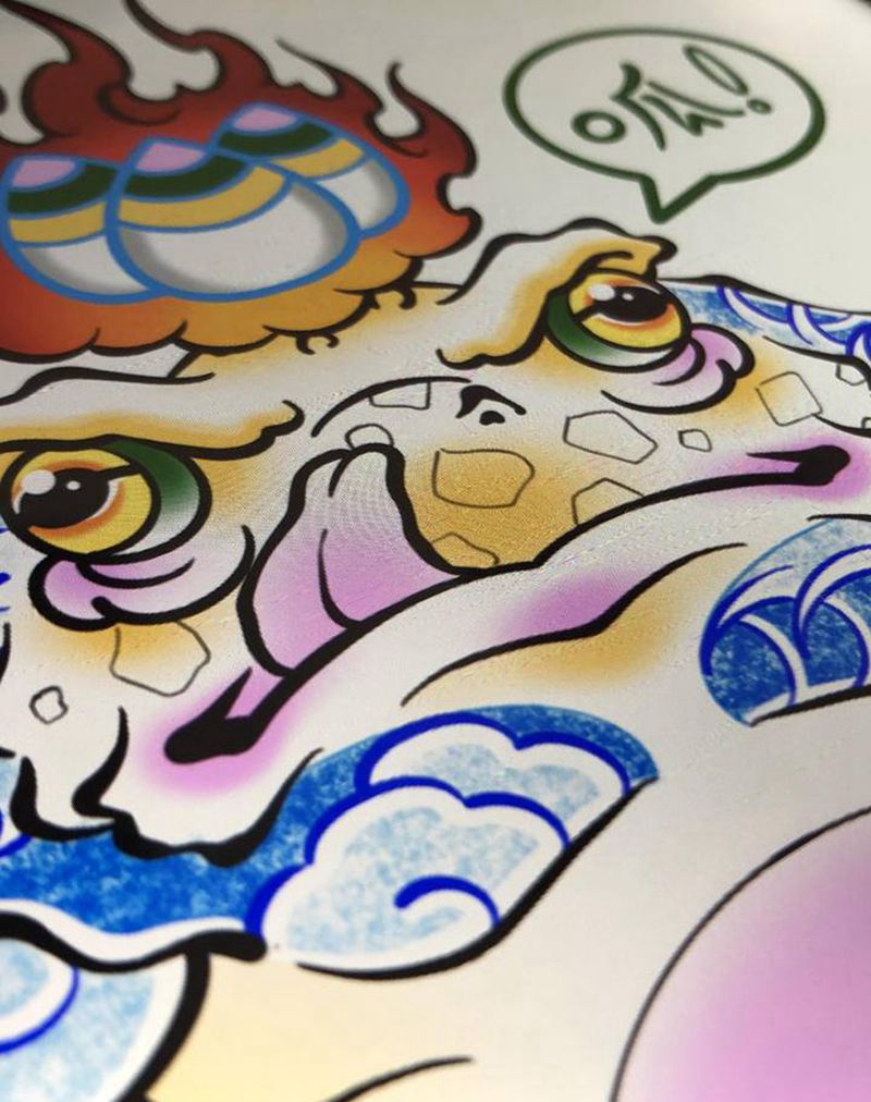 金蟾纹身图片_手臂腿部老传统纹身图案