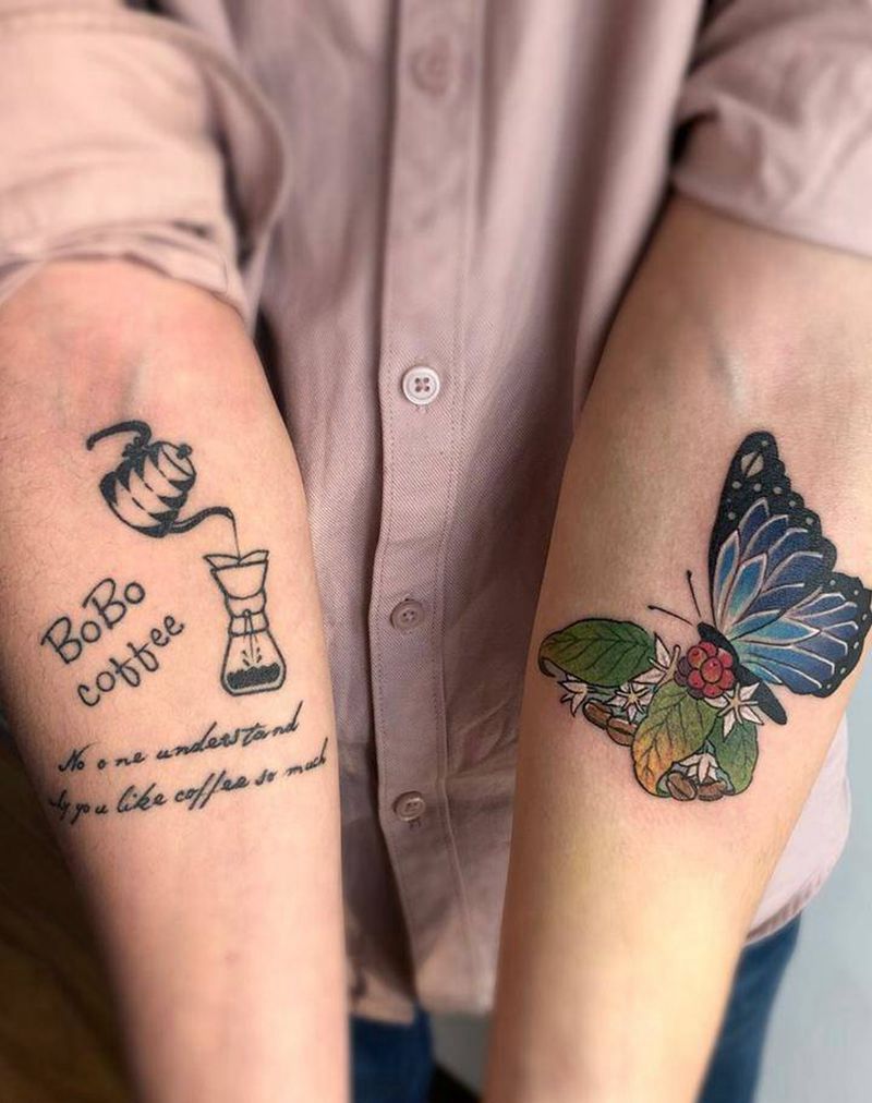 恢复后纹身纹身图片_手臂New School图腾纹身图案