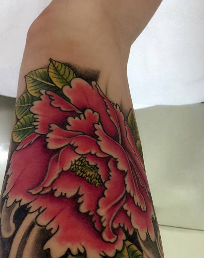 牡丹纹身图片