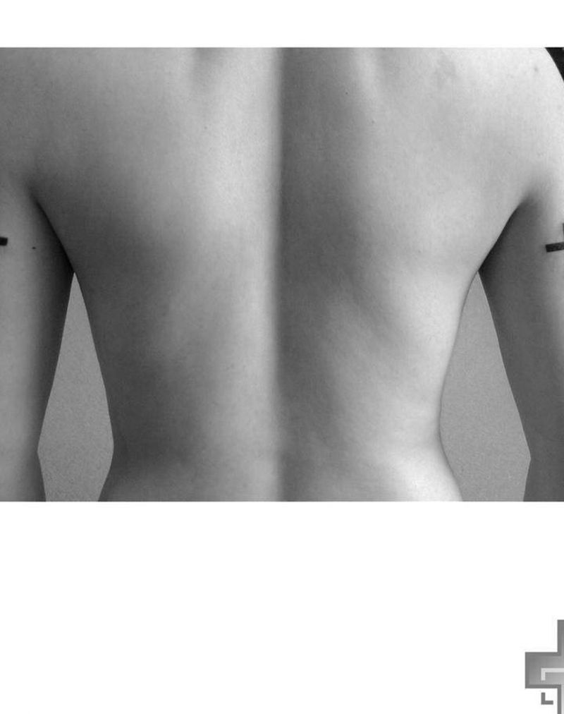 极简小清新十字架纹身图片_成品手臂清新图腾宗教纹身图案