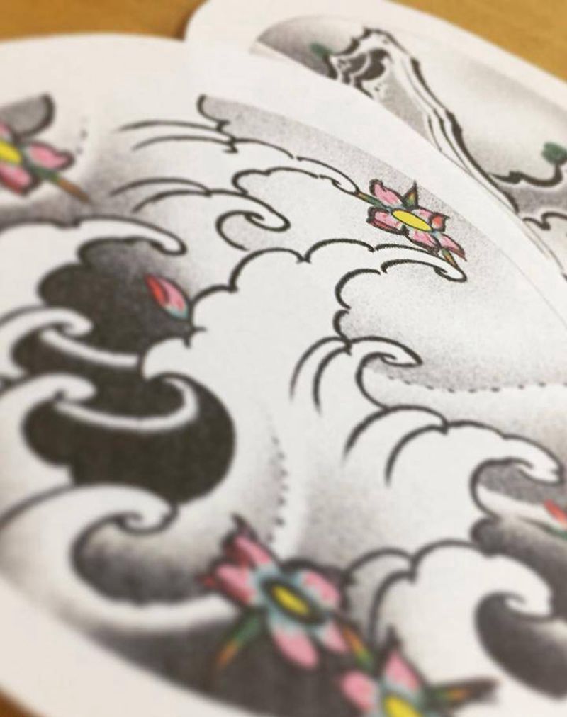 手稿纹身图片_手稿传统清新植物静物图腾原创纹身图案