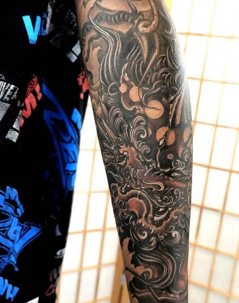 未完待续纹身图片_手臂新传统老传统纹身图案