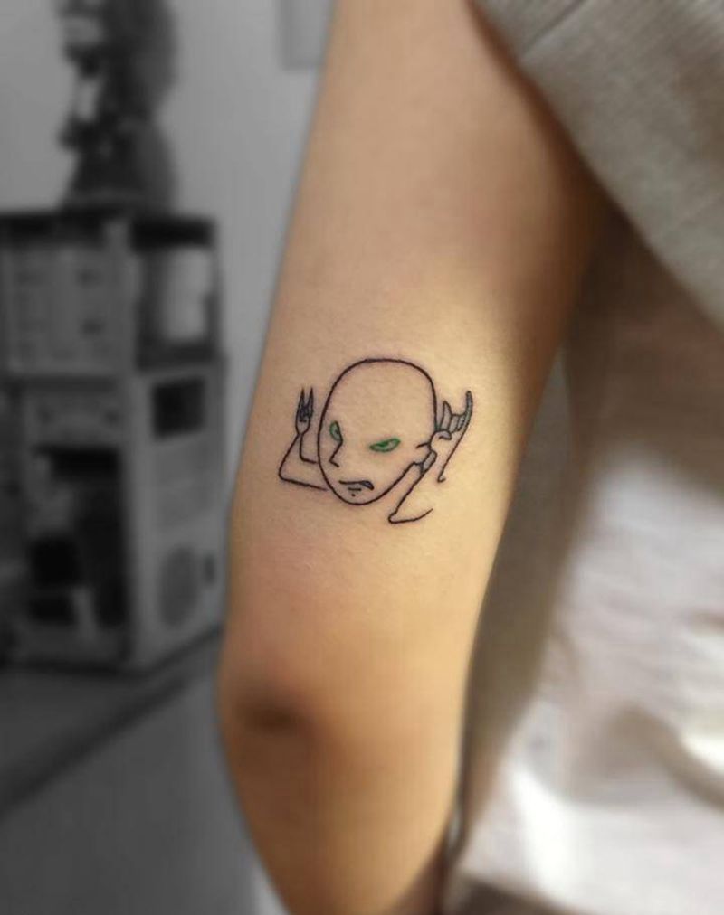 略略略纹身图片_成品手臂清新图腾纹身图案