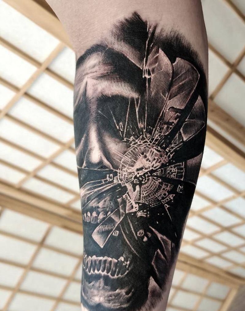 死神来了纹身图片_手臂欧美写实纹身图案