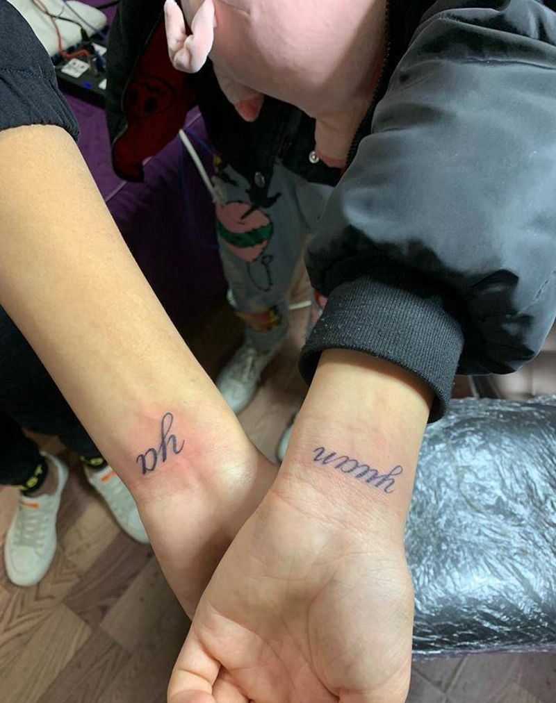 情侣字母纹身图片