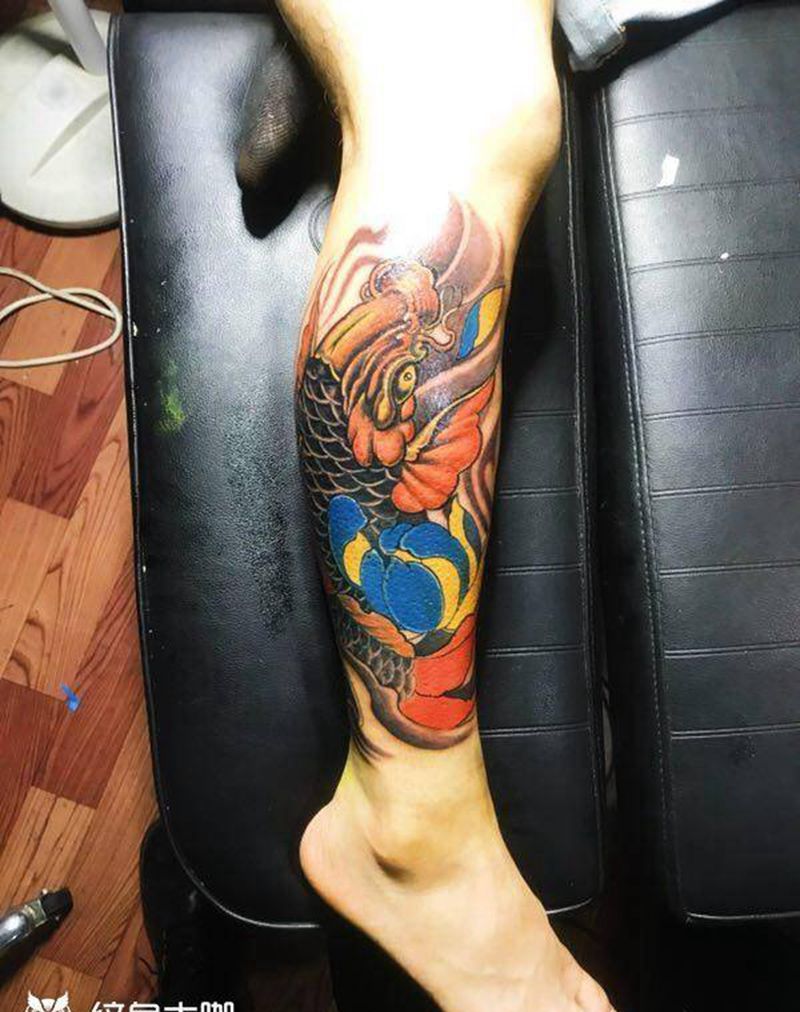 新传统鲤鱼纹身图片