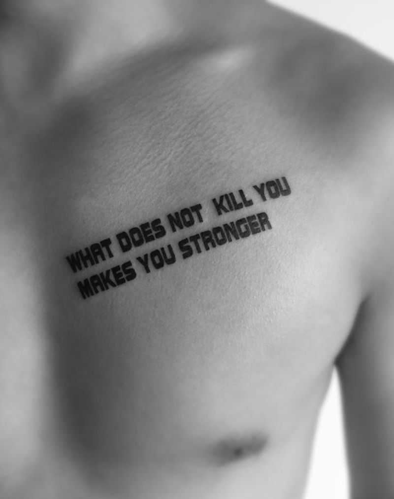 小清新纹身图片_成品胸部背部清新字符静物图腾纹身图案