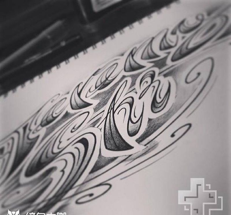 被放鸽子的手稿纹身图片_手稿清新字符原创纹身图案