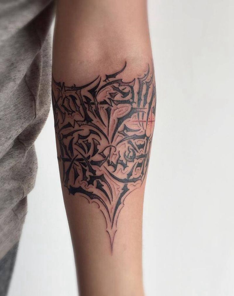 2017纹身图片_成品手臂清新字符原创纹身图案