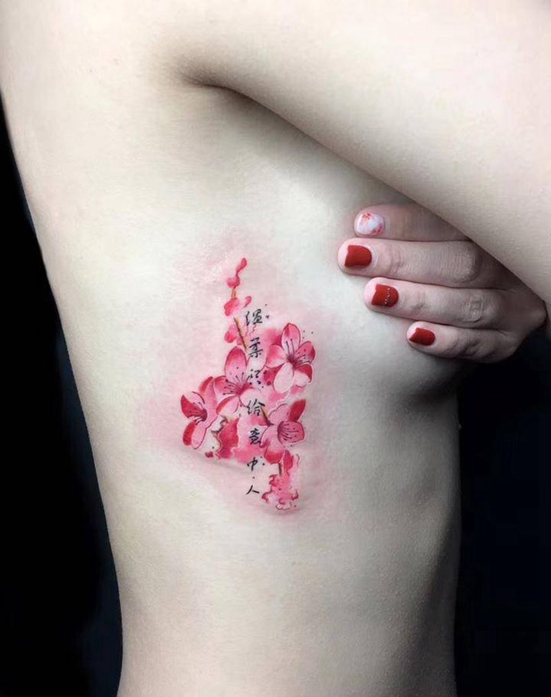 花和字纹身图片