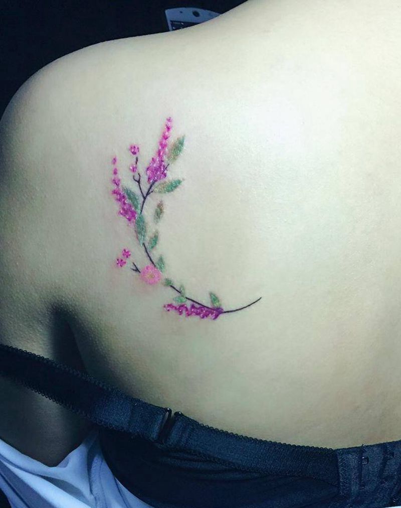 薰衣草纹身图片