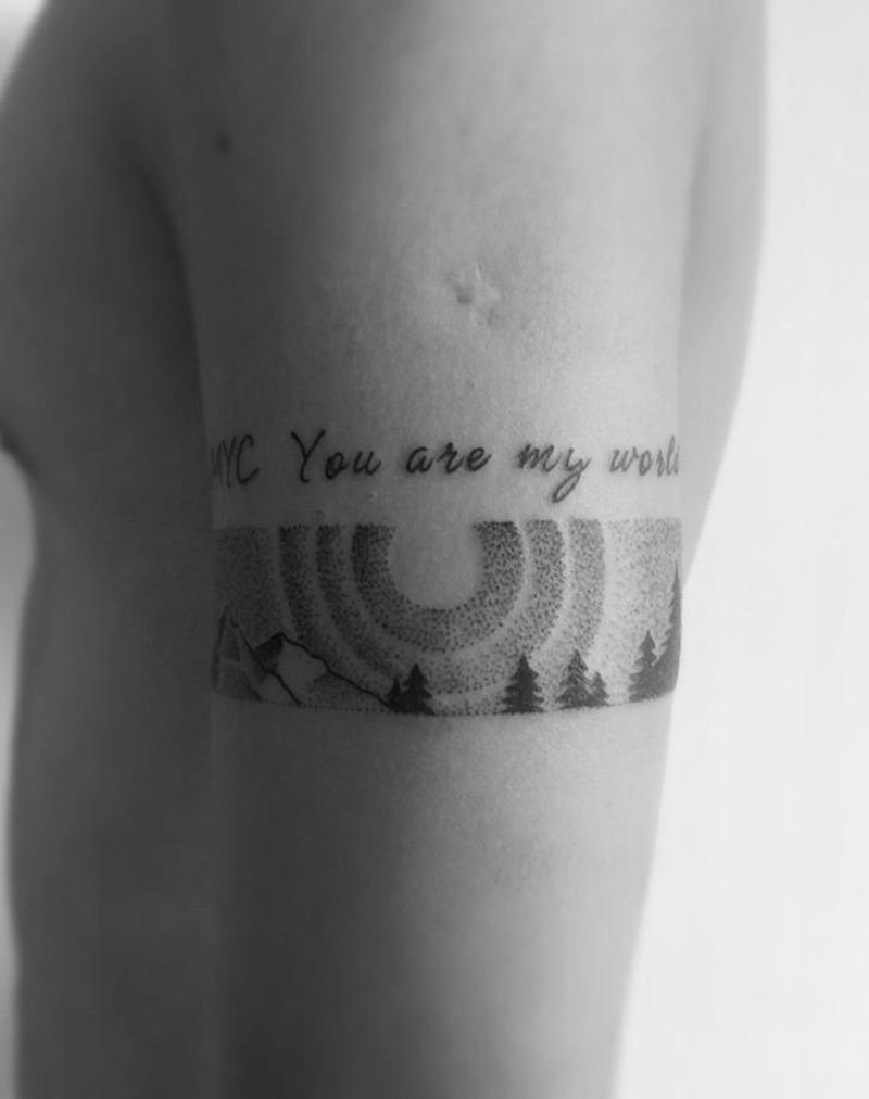 小清新纹身图片_成品手臂清新纹身图案