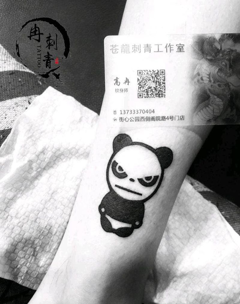 卡通纹身图片_腿部纹身图案