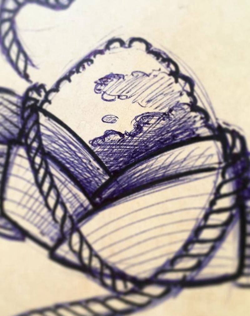 粽子纹身图片_手稿肩部手臂腿部传统清新静物纹身图案