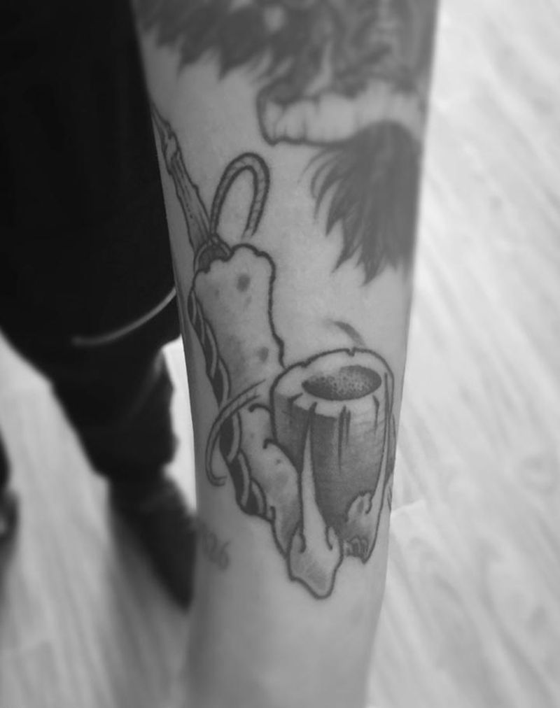 恢复后纹身图片_成品手臂传统清新静物原创纹身图案