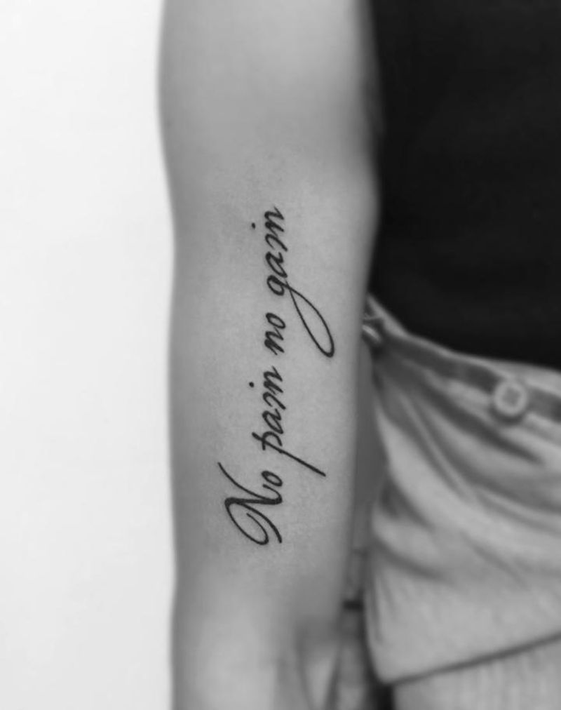 英文纹身图片_成品手臂清新字符图腾纹身图案