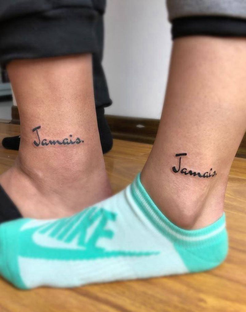 情侣纹身纹身图片_腿部图腾纹身图案