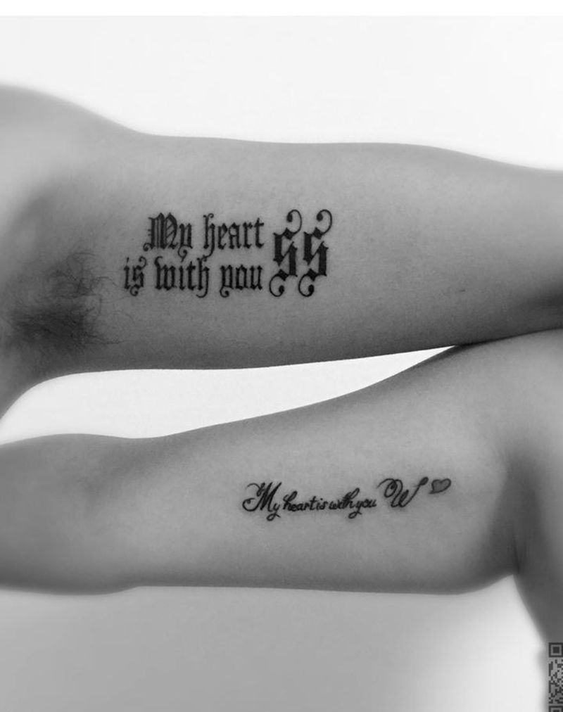 情侣纹身纹身图片_成品手臂清新字符图腾情侣纹身图案