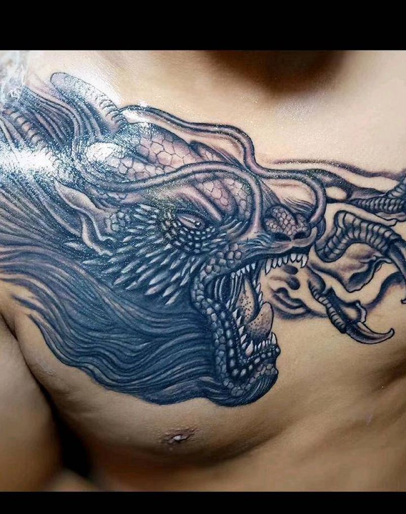 遮盖狼头纹身图片