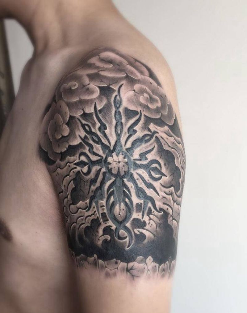 旧纹身修改纹身图片_成品手臂写实静物图腾原创纹身图案