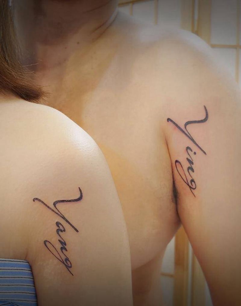 名字纹身图片_手臂纹身图案