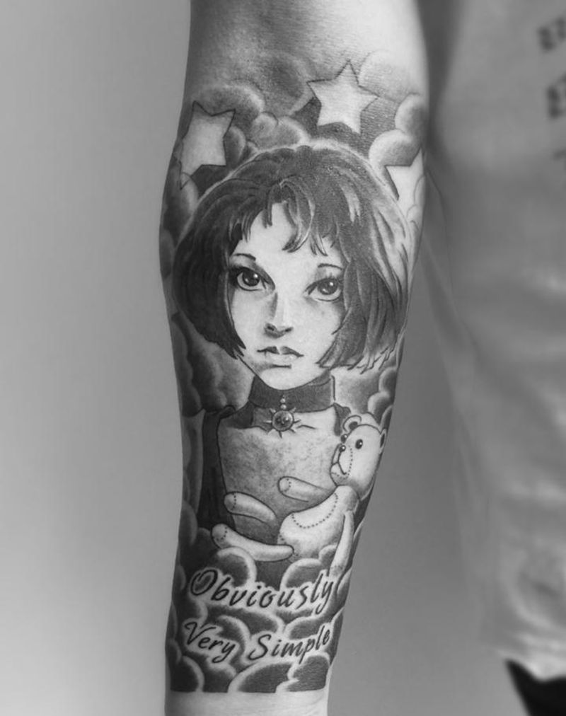 电影纹身图片_成品手臂欧美清新人物静物字符原创纹身图案