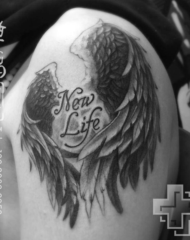 new life纹身图片_成品手臂写实动物原创纹身图案