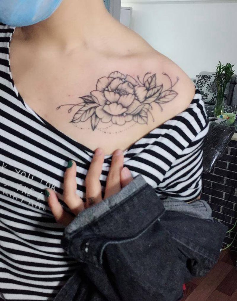 欧美素花纹身图片