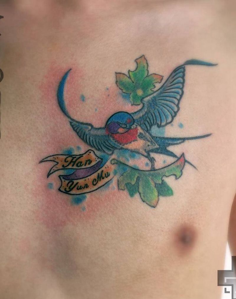 条幅纹身图片_成品胸部欧美静物字符原创纹身图案