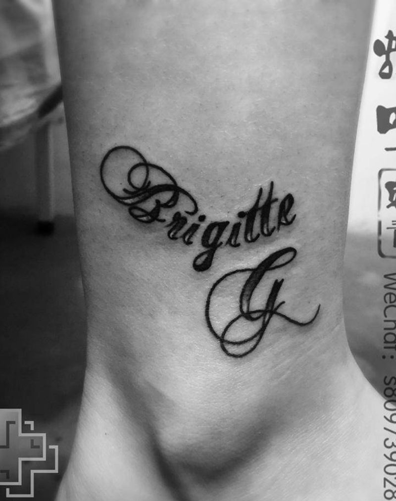 字母纹身图片_成品腿部手臂清新字符原创纹身图案