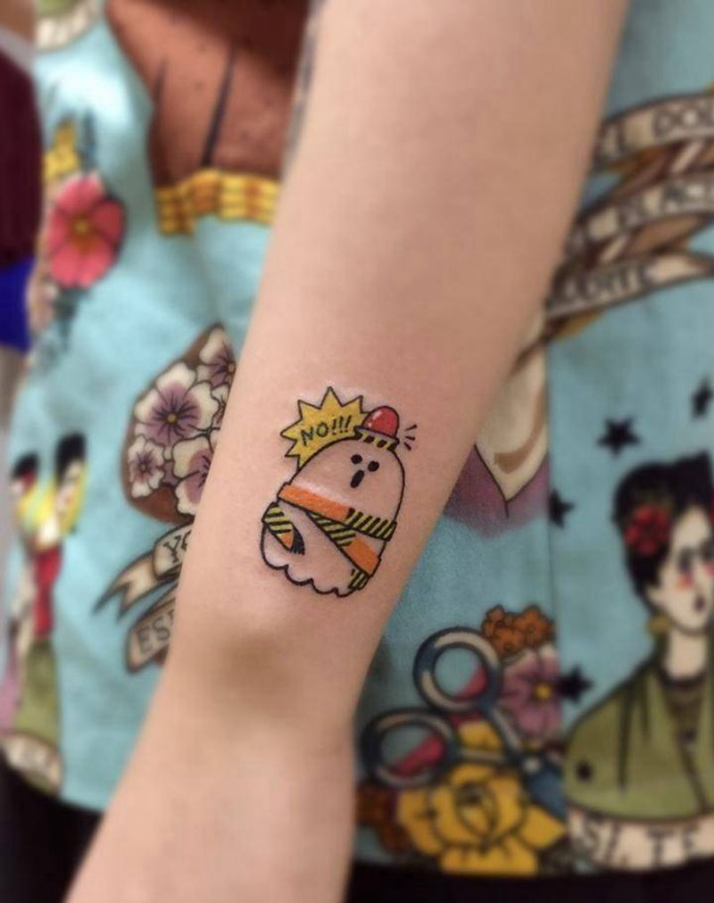 小清新纹身图片_手臂New School纹身图案