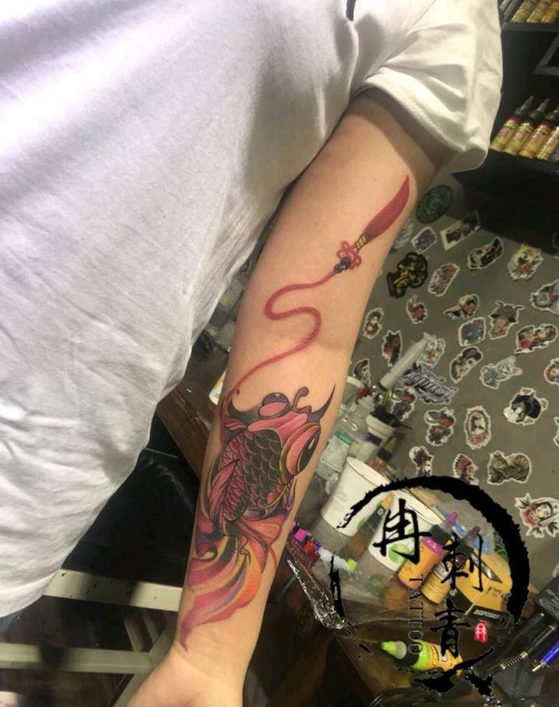 遮盖中国风纹身图片_手部手臂新传统几何纹身图案