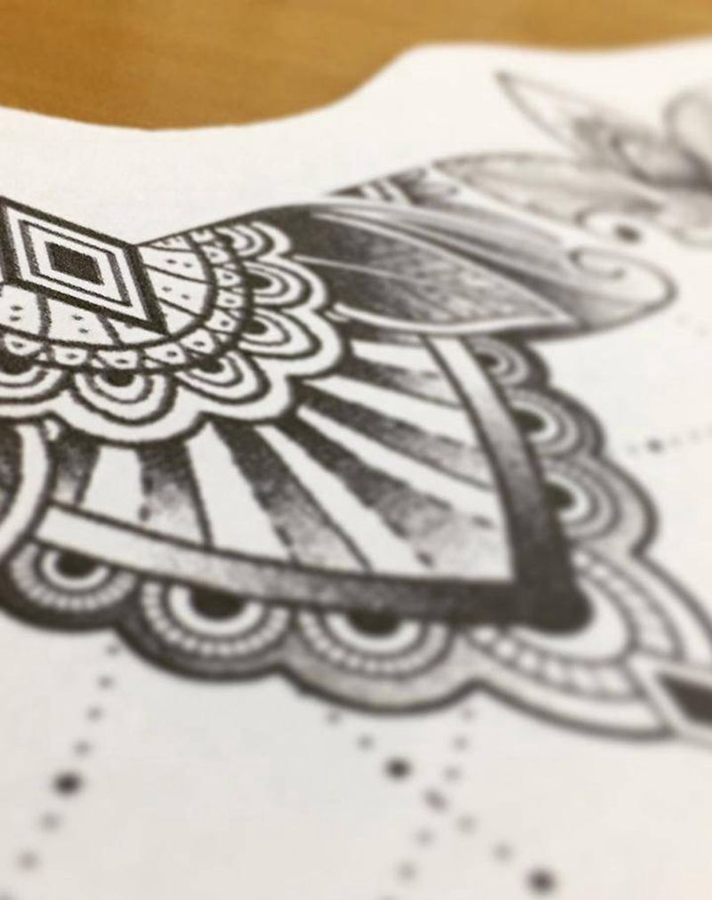 梵花纹身图片_手稿手臂腿部清新图腾原创纹身图案