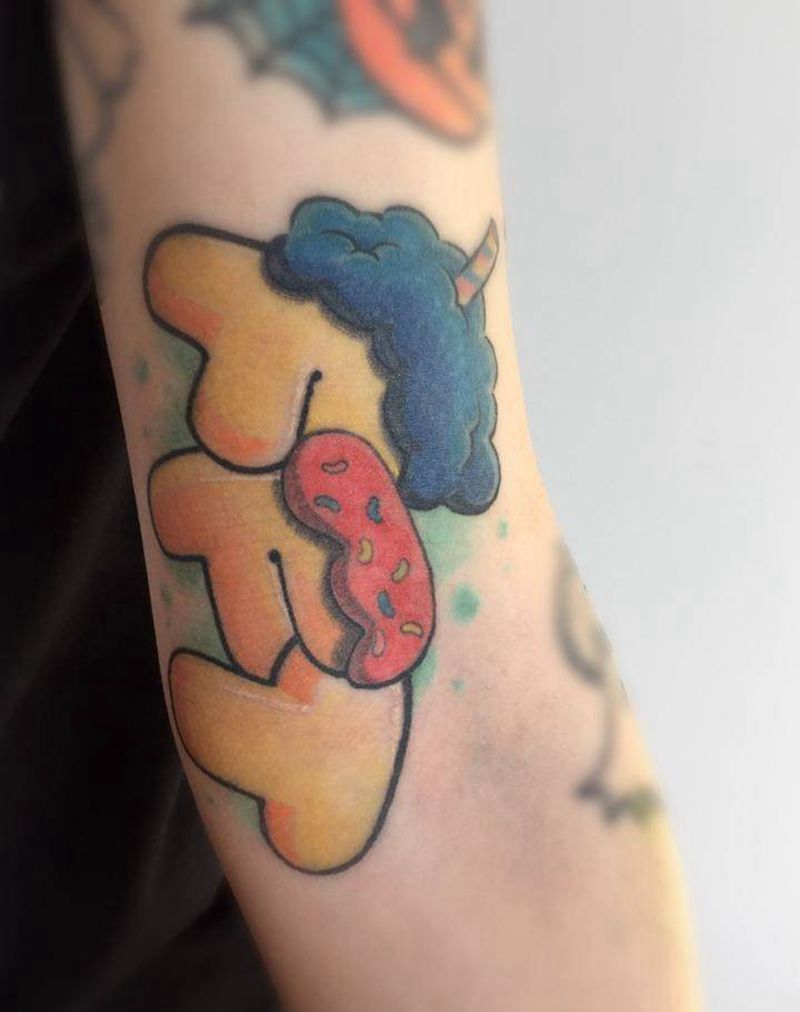 FFT纹身图片_成品手臂欧美清新字符静物原创纹身图案