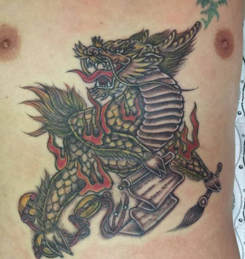 麒麟修改纹身图片