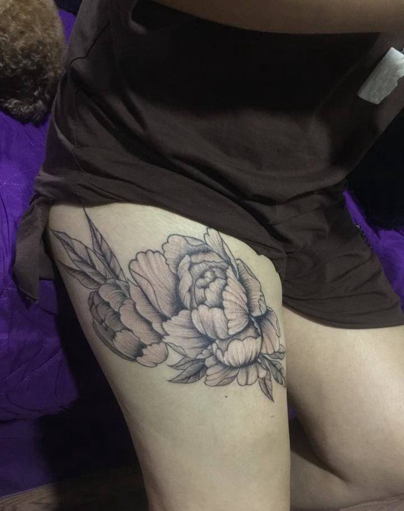 欧美素花纹身图片