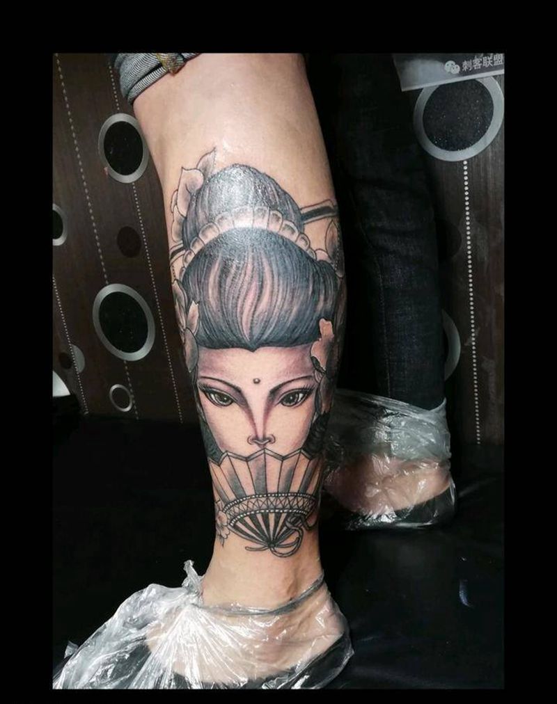 艺伎纹身图片