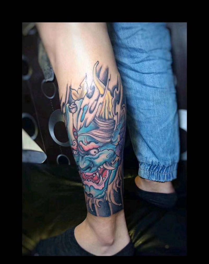 包小腿纹身图片