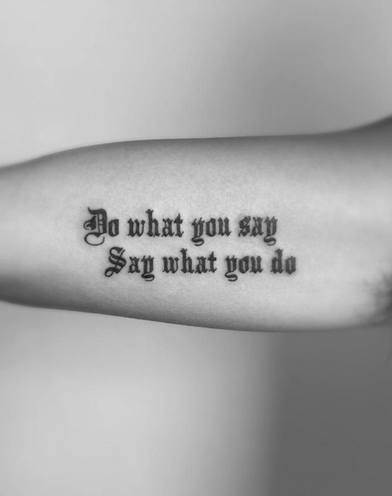 英文纹身图片_成品手臂清新字符图腾纹身图案