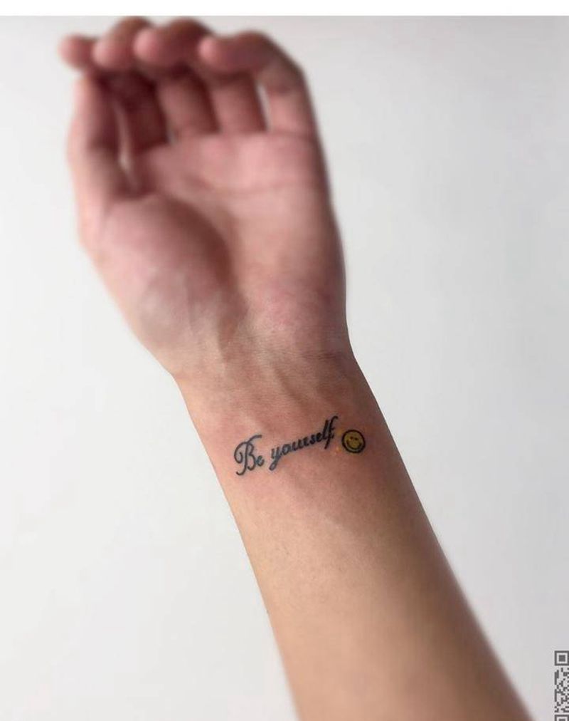 小清新英文纹身图片_成品手臂清新字符图腾纹身图案