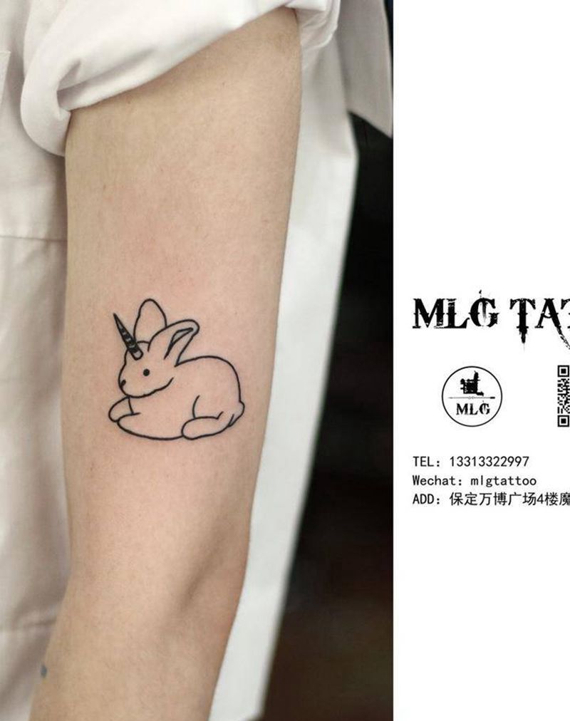 小清新兔兔纹身图片