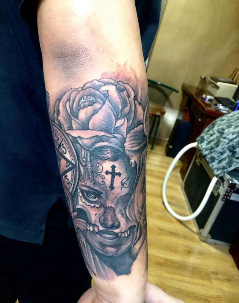 包小臂欧美覆盖纹身图片_手臂纹身图案