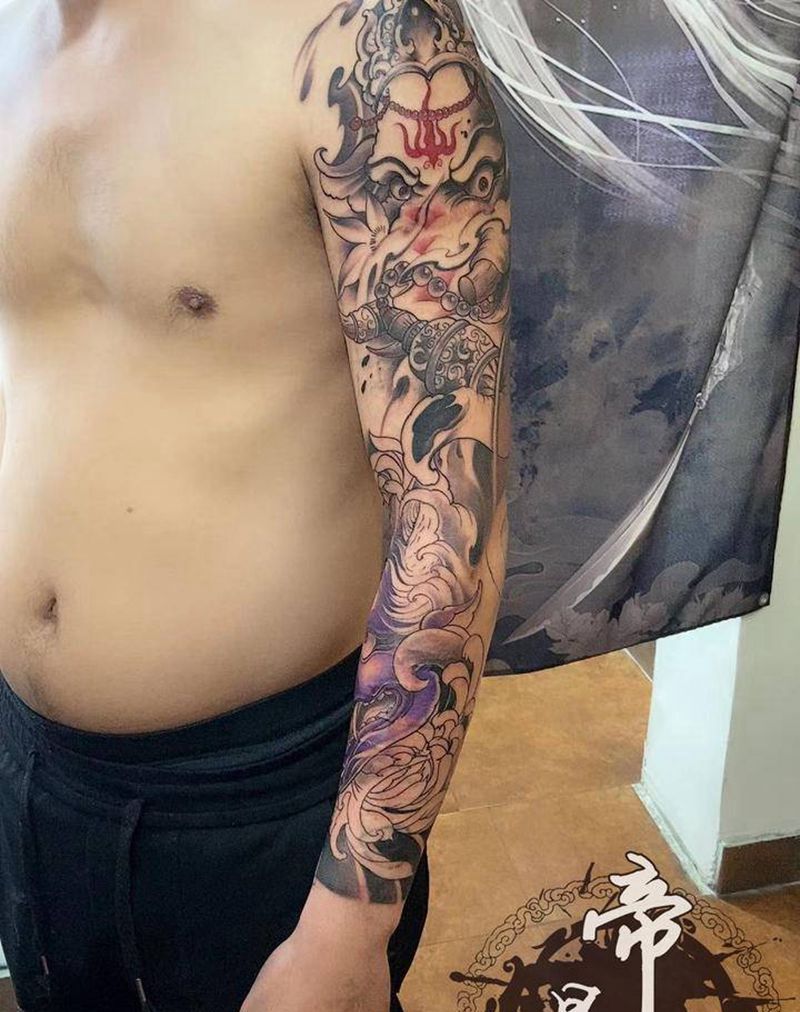 花臂纹身图片_新传统纹身图案