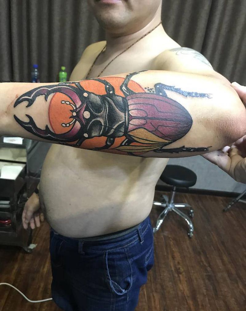 昆虫纹身图片_手臂New School纹身图案