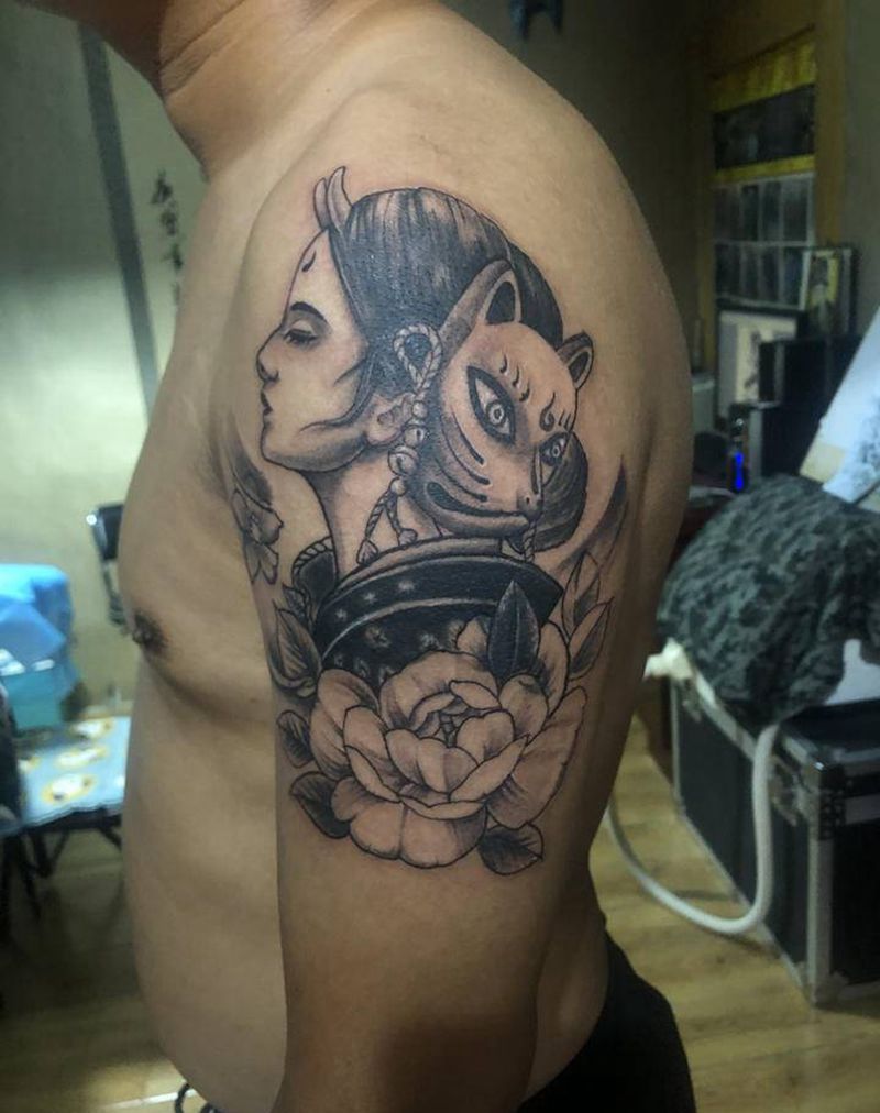 覆盖图腾纹身图片_手臂新传统纹身图案