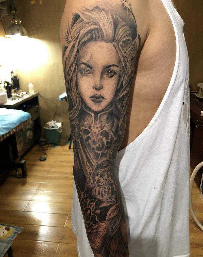 花臂纹身图片_手臂纹身图案